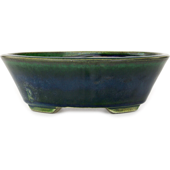 Vaso bonsai ovale verde di Mazan - 230 x 200 x 75 mm