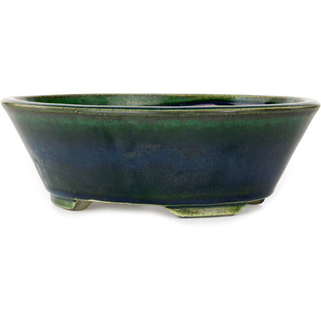 Vaso bonsai ovale verde di Mazan - 230 x 200 x 75 mm