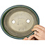 Pot à bonsaï ovale vert Mazan - 230 x 200 x 75 mm