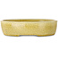 Ovale gele craquelé bonsaipot van Mazan - 223 x 177 x 155 mm