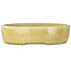 Ovale gele craquelé bonsaipot van Mazan - 223 x 177 x 155 mm