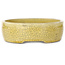 Ovale gele craquelé bonsaipot van Mazan - 223 x 177 x 155 mm
