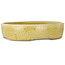 Ovale gele craquelé bonsaipot van Mazan - 223 x 177 x 155 mm