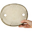 Ovale gele craquelé bonsaipot van Mazan - 223 x 177 x 155 mm