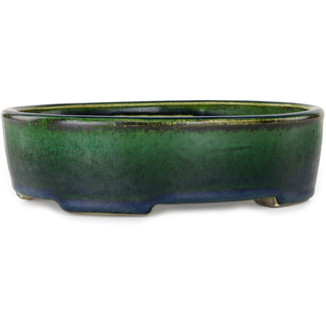 Vaso bonsai ovale verde di Mazan - 192 x 160 x 55 mm