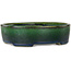 Oval green bonsai pot by Mazan - 192 x 160 x 55 mm