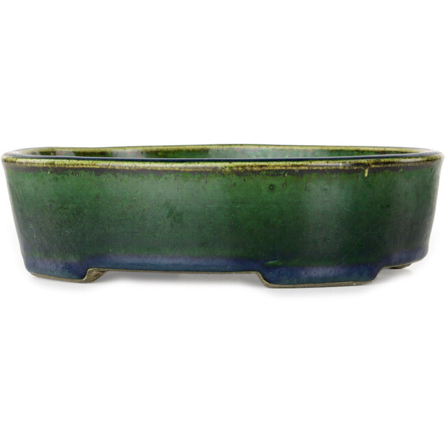 Vaso bonsai ovale verde di Mazan - 192 x 160 x 55 mm