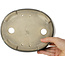 Pot à bonsaï ovale vert Mazan - 192 x 160 x 55 mm