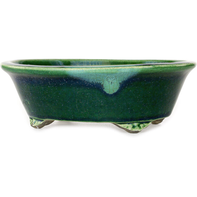 Vaso bonsai ovale verde di Mazan - 193 x 167 x 63 mm