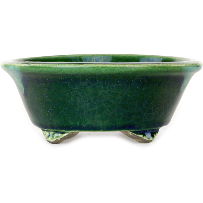 Vaso bonsai ovale verde di Mazan - 193 x 167 x 63 mm