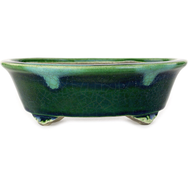 Vaso bonsai ovale verde di Mazan - 193 x 167 x 63 mm
