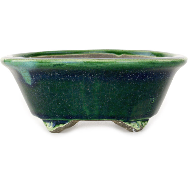 Vaso bonsai ovale verde di Mazan - 193 x 167 x 63 mm