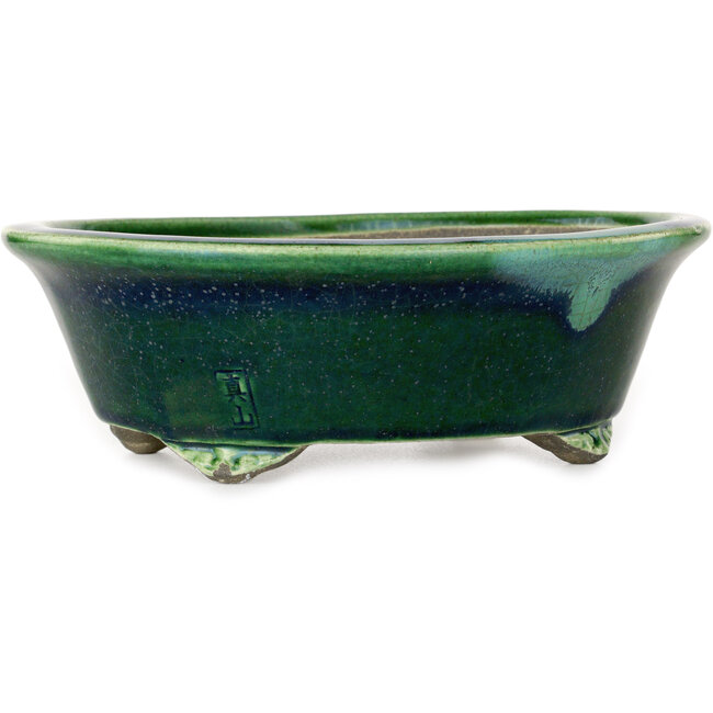 Vaso bonsai ovale verde di Mazan - 193 x 167 x 63 mm