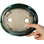 Oval green bonsai pot by Mazan - 193 x 167 x 63 mm