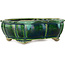 Lotusgroene bonsaipot van Terahata Satomi Mazan - 172 x 145 x 55 mm