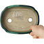 Mokko green bonsai pot by Terahata Satomi Mazan - 160 x 120 x 45 mm