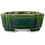 Mokko groene bonsaipot van Terahata Satomi Mazan - 160 x 120 x 45 mm