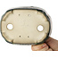 Mokko groene en veelkleurige bonsaipot van Terahata Satomi Mazan - 160 x 120 x 45 mm