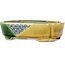 Mokko yellow and green bonsai pot by Terahata Satomi Mazan - 160 x 120 x 45 mm