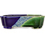 Mokko blue and green bonsai pot by Terahata Satomi Mazan - 160 x 120 x 45 mm