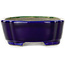 Mokko blue and green bonsai pot by Terahata Satomi Mazan - 160 x 120 x 45 mm