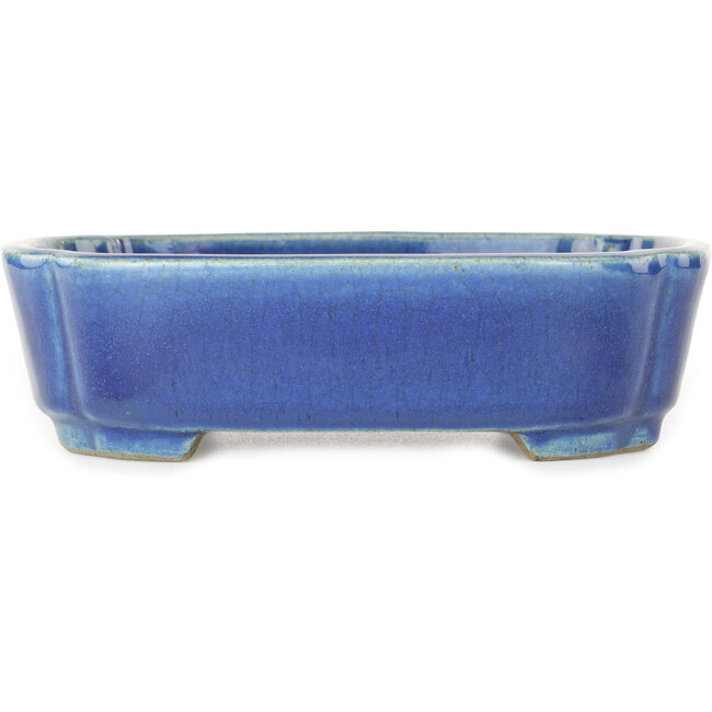 Mokko blauwe bonsaipot van Terahata Satomi Mazan - 160 x 120 x 45 mm