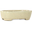 Mokko beige craquelé bonsaipot van Terahata Satomi Mazan - 160 x 120 x 45 mm