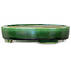 Ovale groene bonsaipot van Terahata Satomi Mazan - 160 x 130 x 34 mm