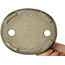 Oval green bonsai pot by Terahata Satomi Mazan - 160 x 130 x 34 mm