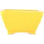 Vaso bonsai quadrato giallo di Seizan - 103 x 104 x 57 mm