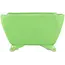 Pot à bonsaï carré vert de Seizan - 100 x 97 x 55 mm