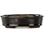 Ovale bruine bonsaipot van Terahata Satomi Mazan - 135 x 110 x 35 mm