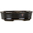 Ovale bruine bonsaipot van Terahata Satomi Mazan - 135 x 110 x 35 mm