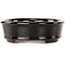 Oval brown bonsai pot by Terahata Satomi Mazan - 135 x 110 x 35 mm