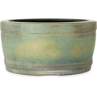 Koyou Pot à bonsaï vert 245 mm par Aiba Koyou, Tokoname, Japon