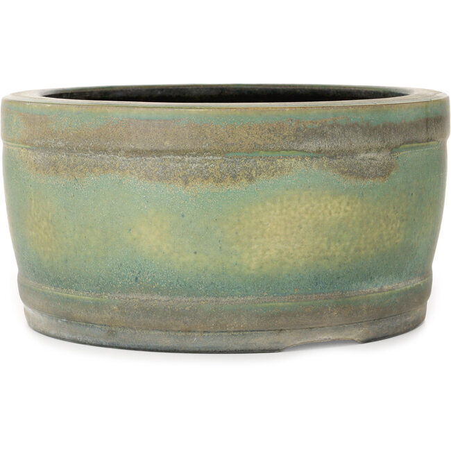 Pot rond vert pour bonsaï par Aiba Koyou - 245 x 245 x 125 mm