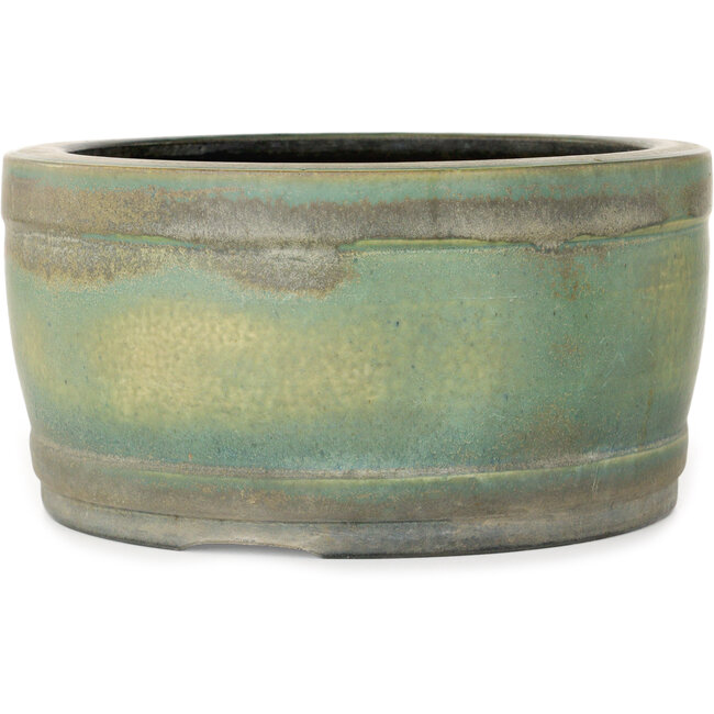 Runder grüner Bonsai-Topf von Aiba Koyou – 245 x 245 x 125 mm