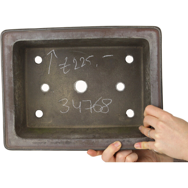 Pot à bonsaï rectangulaire non émaillé - 312 x 242 x 95 mm