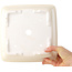 Square ivory bonsai pot by Yixing - 210 x 210 x 65 mm