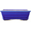 Rechthoekige donkerblauwe bonsaipot van Yixing - 180 x 130 x 50 mm