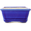 Rechteckige dunkelblaue Bonsaischale von Yixing – 180 x 130 x 50 mm