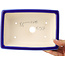 Pot à bonsaï rectangulaire bleu foncé par Yixing - 180 x 130 x 50 mm