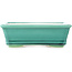 Maceta rectangular para bonsái verde oscuro de Yixing - 180 x 130 x 50 mm