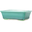 Maceta rectangular para bonsái verde oscuro de Yixing - 180 x 130 x 50 mm