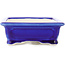 Pot à bonsaï rectangulaire bleu foncé par Yixing - 180 x 125 x 60 mm