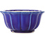 Runde dunkelblaue Bonsaischale von Yixing – 135 x 135 x 65 mm
