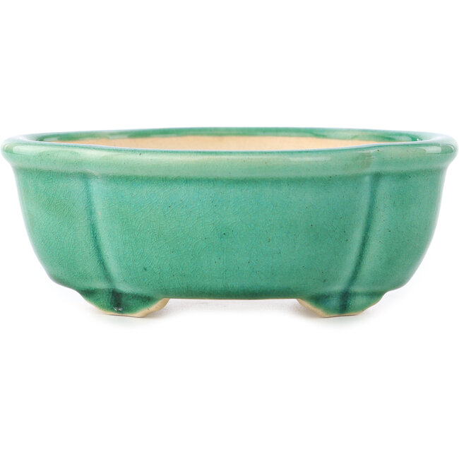 Vaso bonsai Mokko verde scuro di Yixing - 135 x 110 x 50 mm