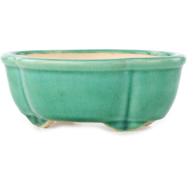 Mokko dark green bonsai pot by Yixing - 135 x 110 x 50 mm