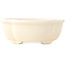 Mokko ivory-coloured bonsai pot by Yixing - 135 x 110 x 50 mm