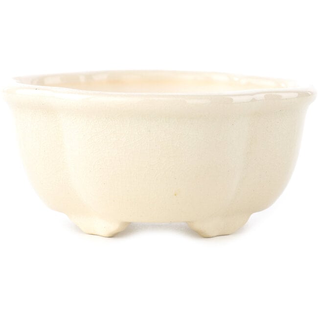 Mokko ivory-coloured bonsai pot by Yixing - 135 x 110 x 50 mm